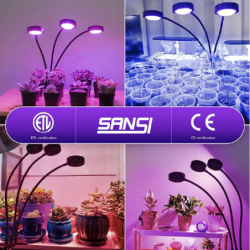 SANSI LED grow lampička s klipem